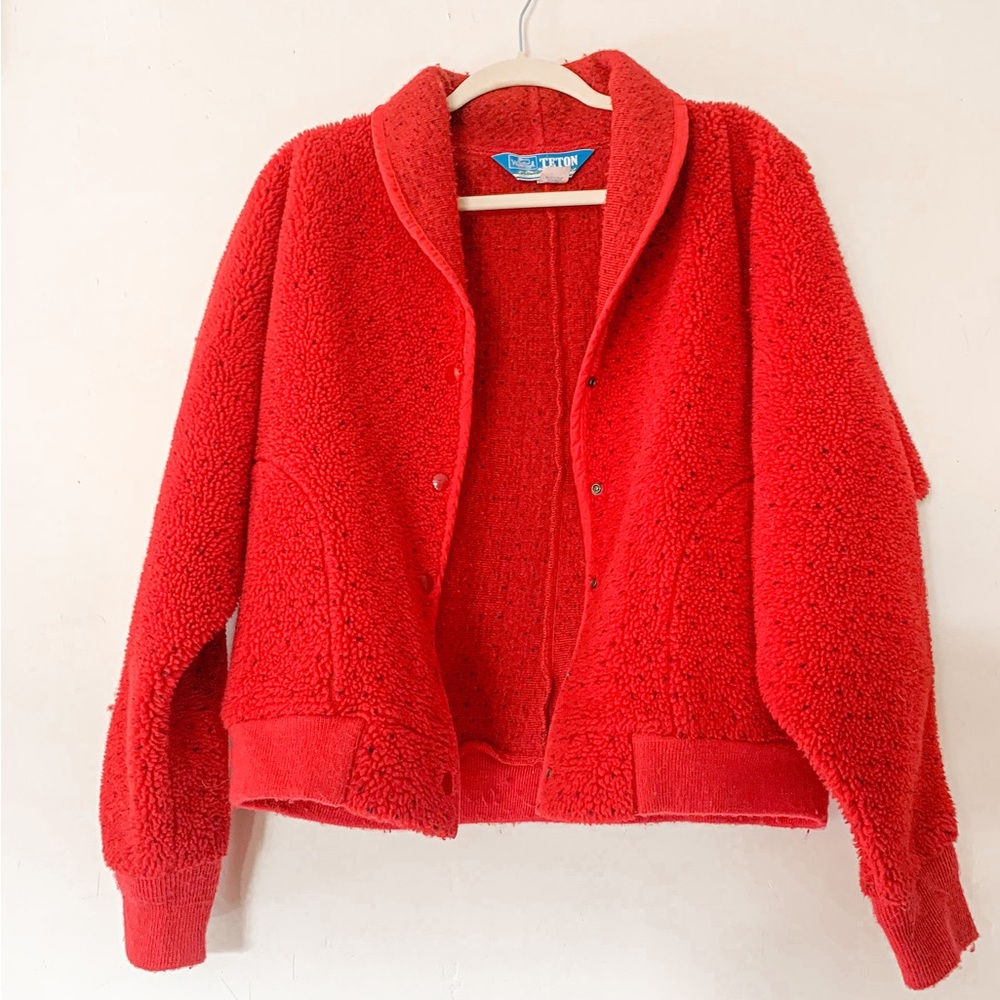 Vintage Woolrich Teton Red Fleece Jacket
